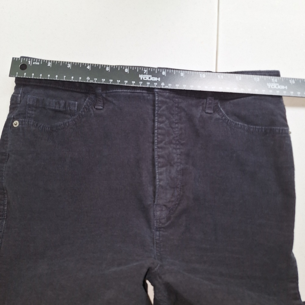 Old Navy Black Corduroy High Waisted Flare Leg Pants Womens Size 8 Secret-Smooth - Picture 12 of 16